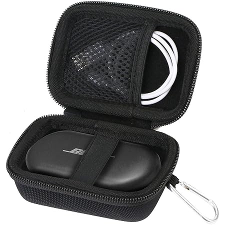 Aenllosi Hart Tasche Hülle für Bose QuietComfort Earbuds vollkommen kabellose In Ear Kopfhörer (Tasche,schwarz)